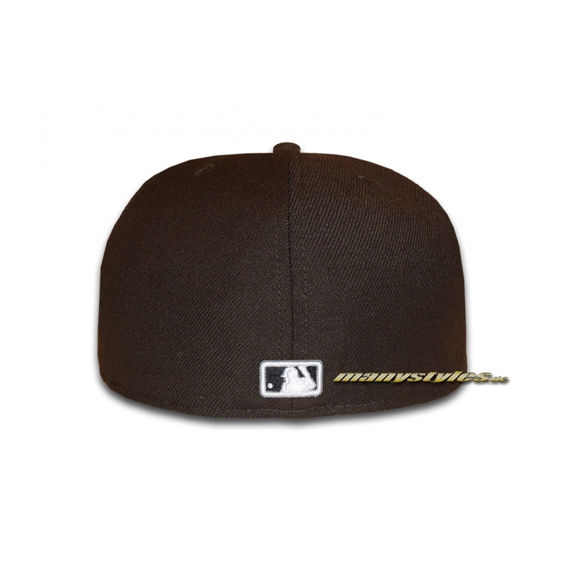 LA DODGERS New Era MLB Basic Cap Black White 59FIFTY Backview MLB Logo