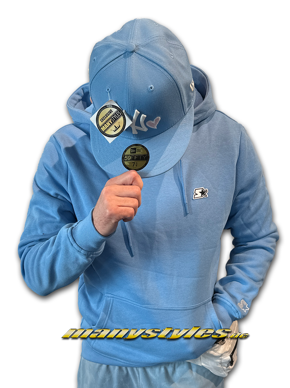 manystyles_starter_hooded_sweatshirt_sky_horizon_blue Starter Hooded Sweatshirt mit Kapuze New Color Horizon Blue