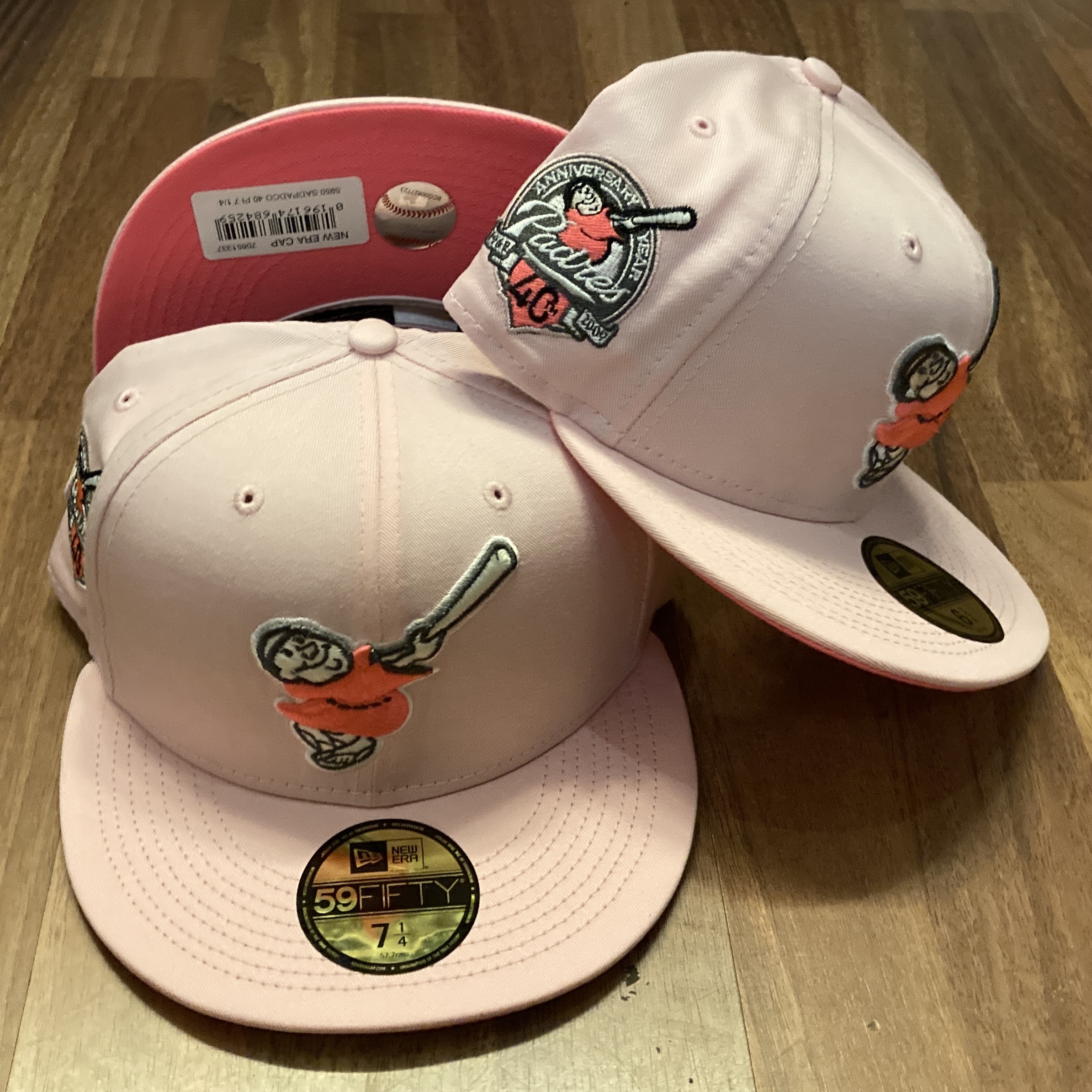 San Diego Padres MLB 59FIFTY Cooperstown 40 Cap in Baby Pink Glow von New Era Front Alternate View