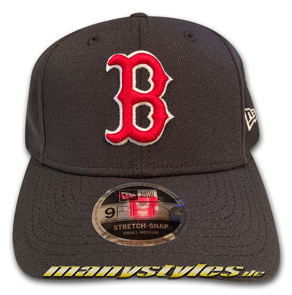 Boston Red Sox 9FIFTY New Era League Essential Basic Stretch Snap Snapback Cap Navy Team Color