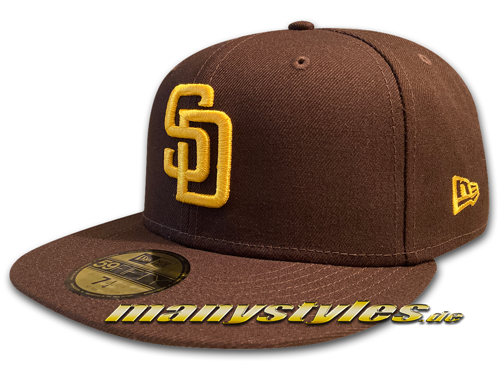 manystyles_de_new_era_san_diego_padres_59fifty_fitted_authentic_team_structure_cap_brownl_yellow_otc San Diego Padres MLB 59FIFTY Authentic NE Team Structure Cap von New Era