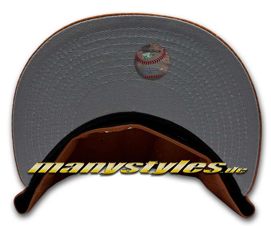 Oakland Athletics MLB 59FIFTY League Essential Rust Red White von New Era Undervisor Grey