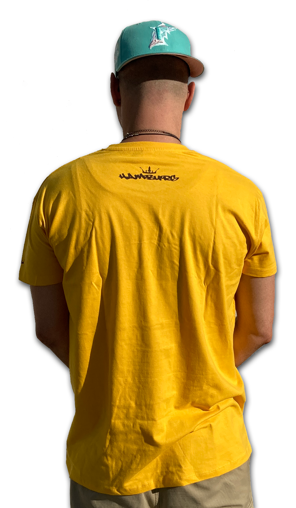 Survival of the Fittest Crown exclusive T-Shirt in Goldyellow Brown von Sol Backview Hamburg CrownScript