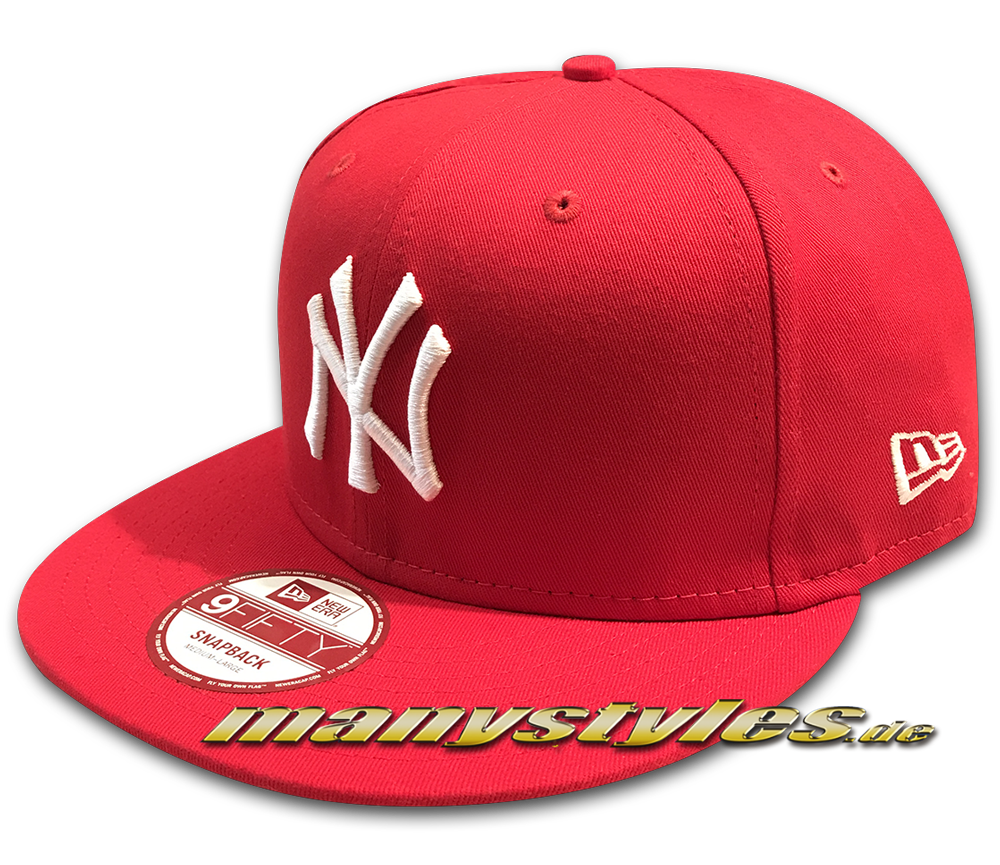 NY Yankees 9FIFTY MLB League Essential Red White Snapback 