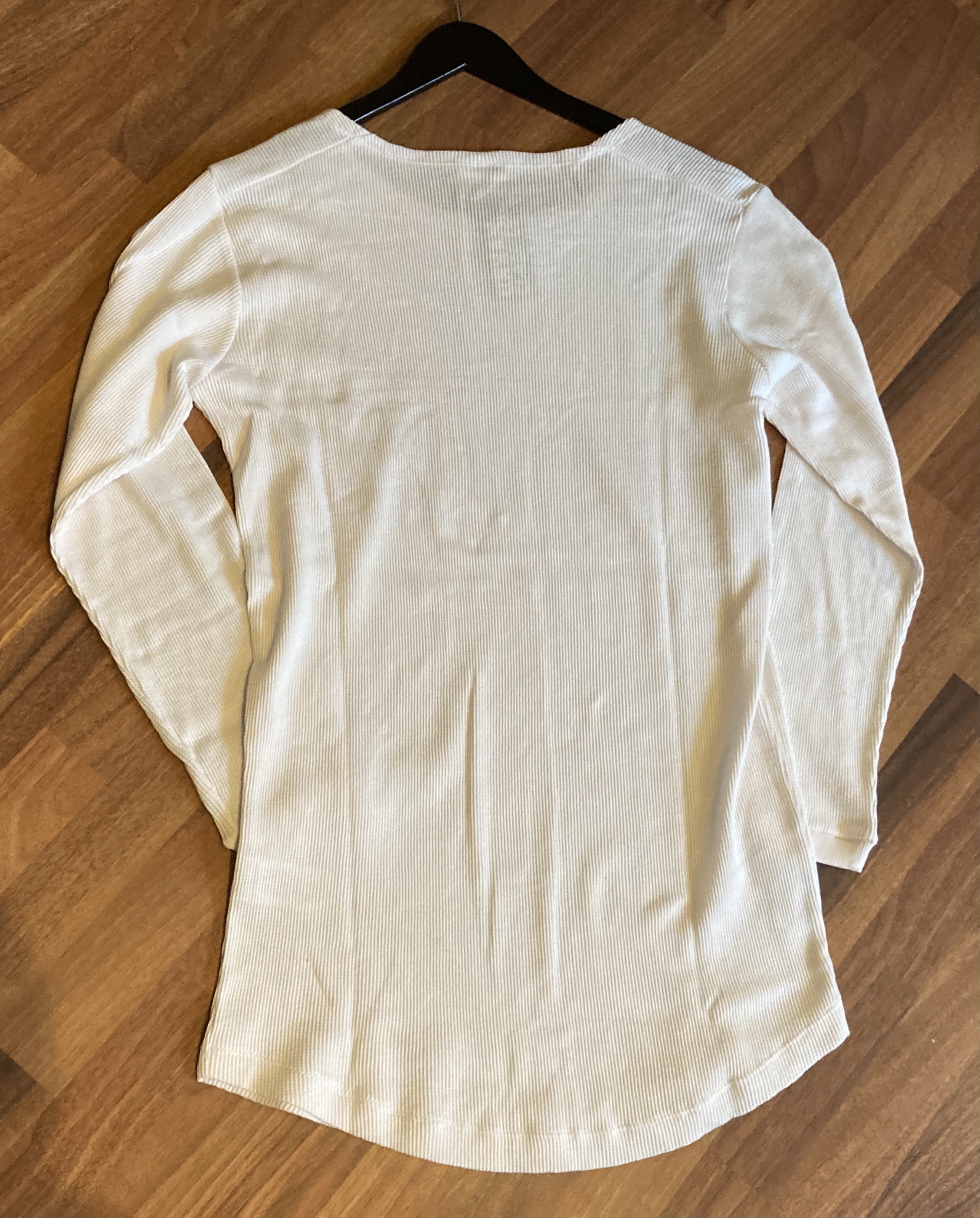 Urban Classic Waffle Bendable Longsleeve Tee White Backview