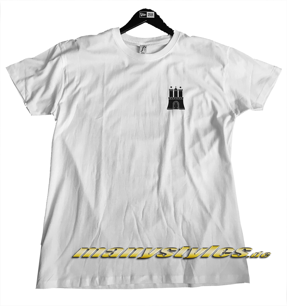 manystyles HH Hamburg exclusive T-Shirt Hammaburg White Black