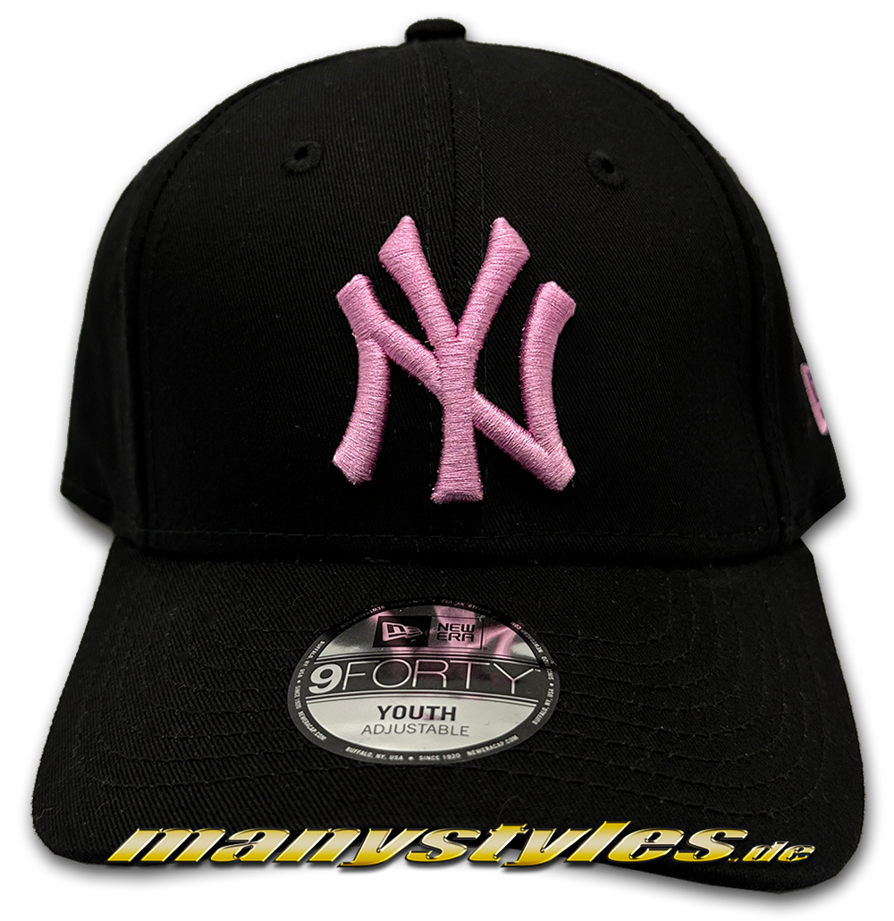 NY Yankees 9FORTY MLB Adjustable Cap Black Pink von New Era