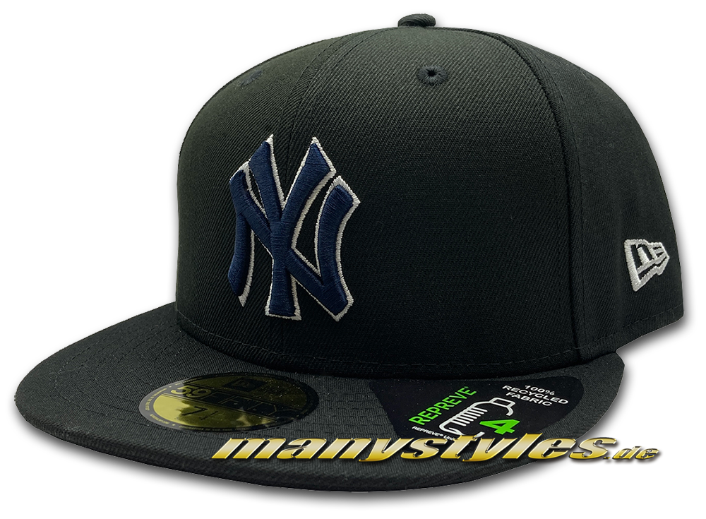 manystyles_de_new_era_ny_yankees_mlb_59fifty_repreve_cap_black_navy_white NY Yankees MLB 59FIFTY Fitted Repreve Cap Black Navy White von New Era
