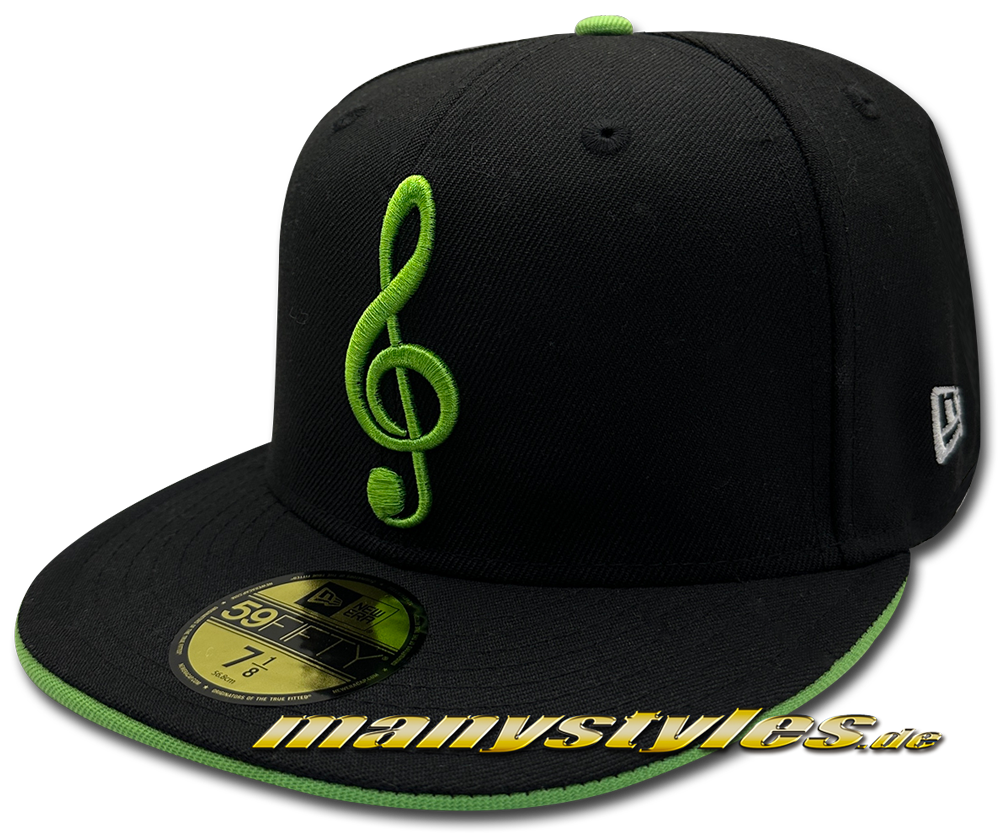 manystyles_new_era_music_note_exclusive_59fifty_cap_black_erin_green_GB Music Note 59FIFTY exclusive Cap Black Erin Green