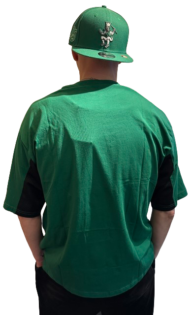 Boston Celtics NBA Mesh Panel OS Tee Green Black OTC Official Team Color von New Era Backview
