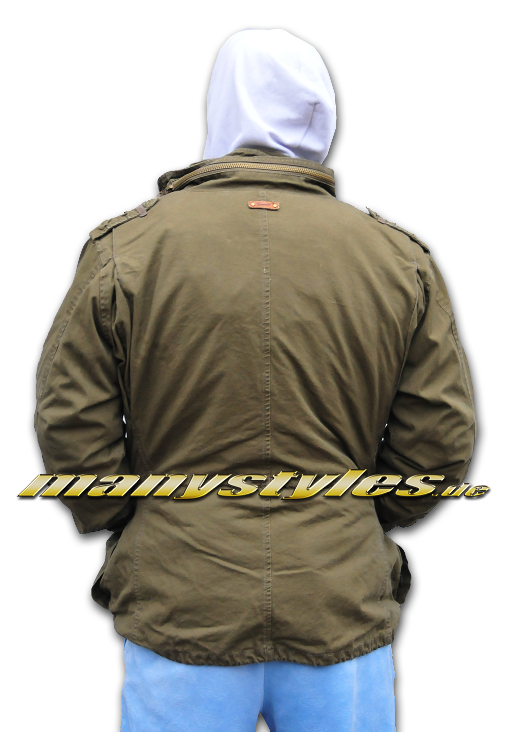 Brandit M65 Giant Vintage Army Parka Jacket Olive Backview