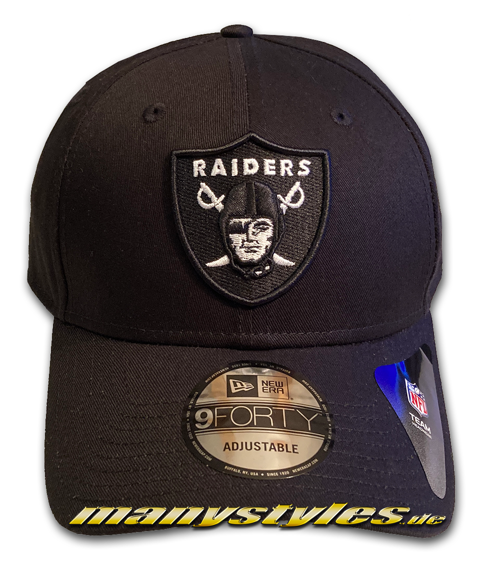 Las Vegas Raiders Oakland Raiders (Los Angeles) NFL 9FORTY Black Base Snapback Cap Black OTC von New Era