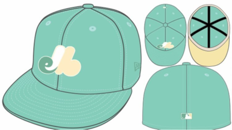 Montreal Expos MLB 59FIFTY manyStyles Pastell exclusive Miami Vice Mint Yellow von New Era