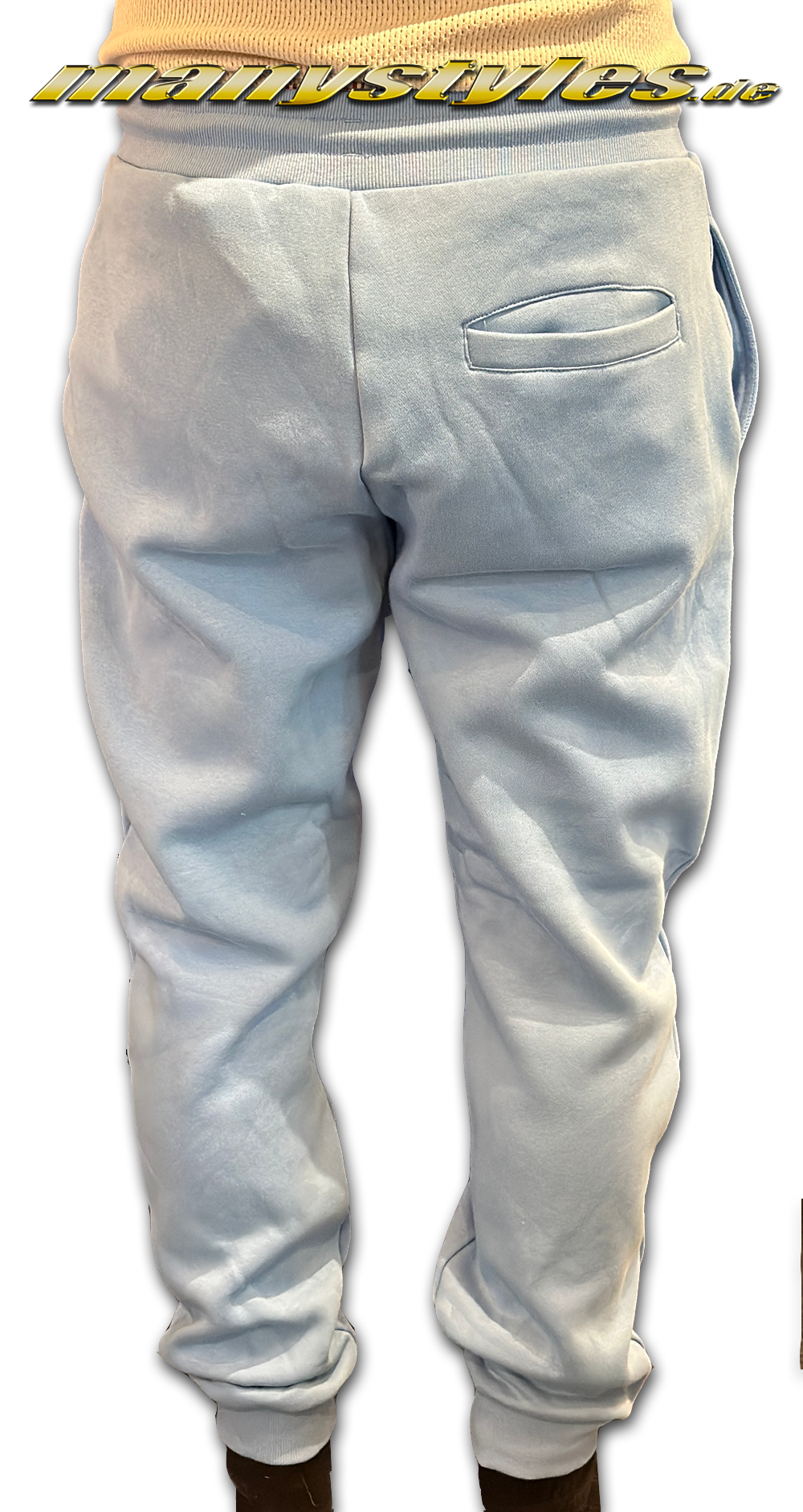 manystyles Starter Sweatshirt Fleece Suit Pants Skyblue Backview