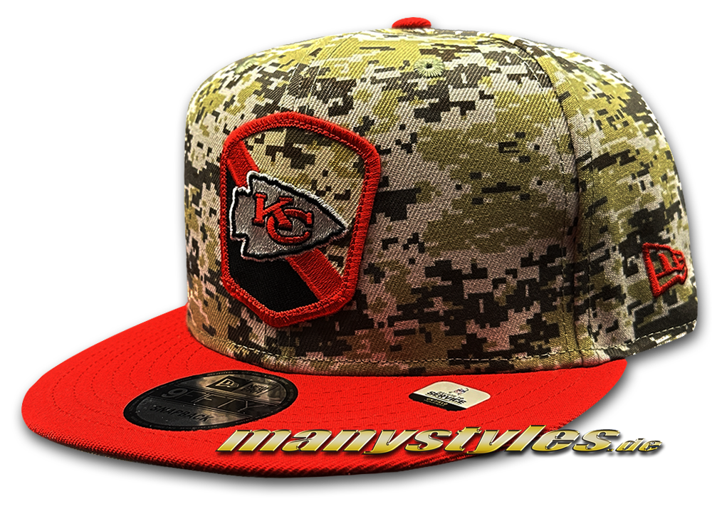 manystyles_new_era_kansas_city_chiefs_9fifty_salute2service_23_snapback_cap_digital_desert_storm_camouflage_red_otc_front Kansas City Chiefs NFL 9FIFTY Salute2Service Snapback Cap Digital Desert Camouflage OTC von New Era