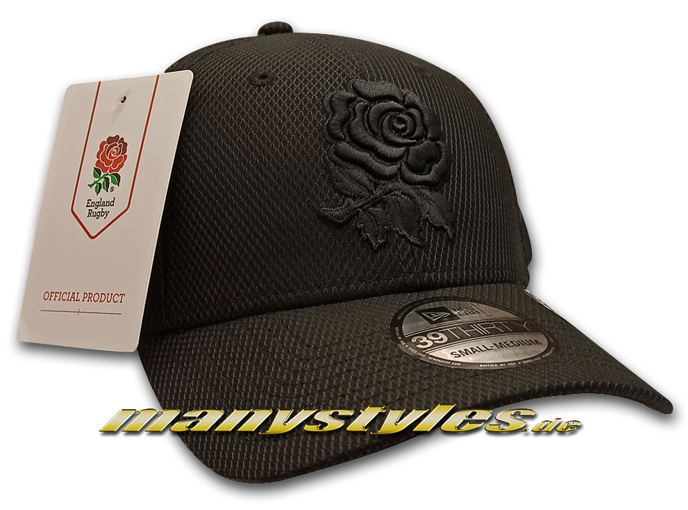 RFU official UK Rugdby 39THIRTY Diamond Era Cap in Black on Black von New Era