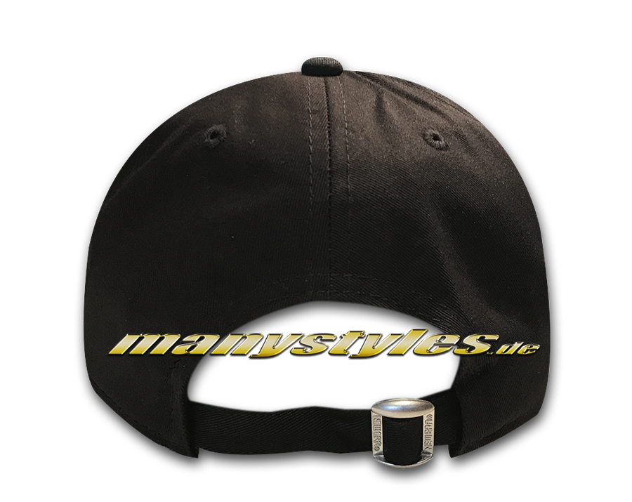 manystyles_de_new_era_chicago_bulls_nba_9forty_curved_visor_cap_black_gold_metallic_r-ckseite_adjustable_verschluss NY Yankees 9FORTY MLB League Essentials Curved Visor Adjustable Cap in Black White von New Era Backview