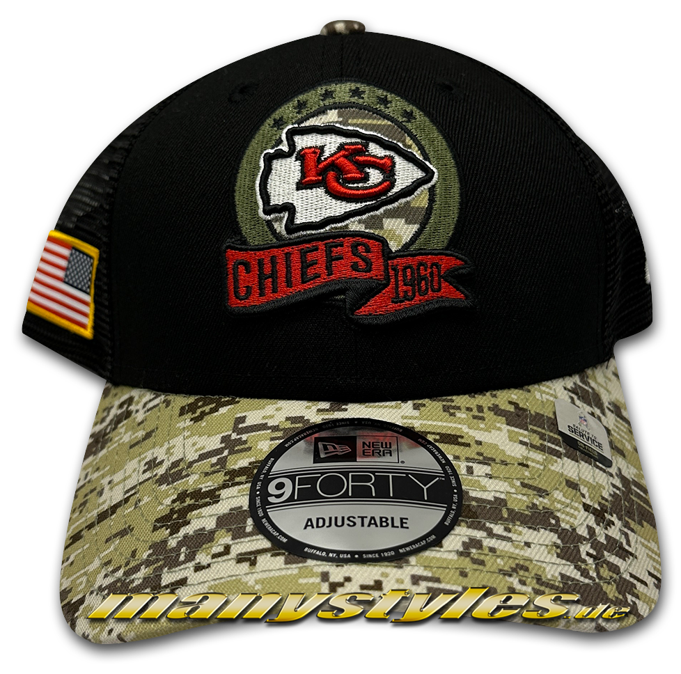 manystyles_new_era_kansas_city_chiefsls_nfl_salute2service_940_adjustable_cap_black_otc_digital_desert_camouflage Kansas City Chiefs NFL 9FORTY Curved Visor adjustable Salute2Service Cap Digital Desert Camouflage OTC von New Era