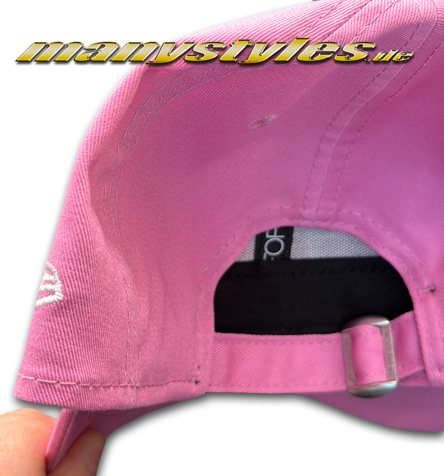 NY Yankees 9FORTY MLB Adjustable Cap Baby Pink White von New Era Backview