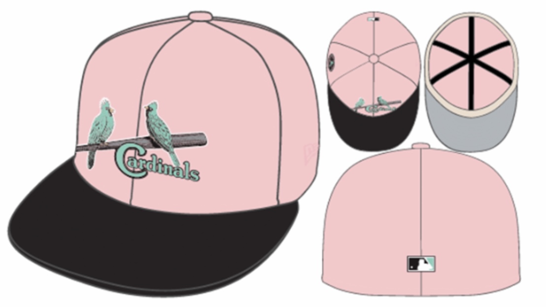 St. Louis Cardinals MLB 59FIFTY manyStyles Pastell exclusive in MiamiViceStyle Pink Mint Color von New EraSkribble