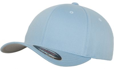 manystyles Blank Flex Fit Curved Visor Cap Carolina Blue von Yupong