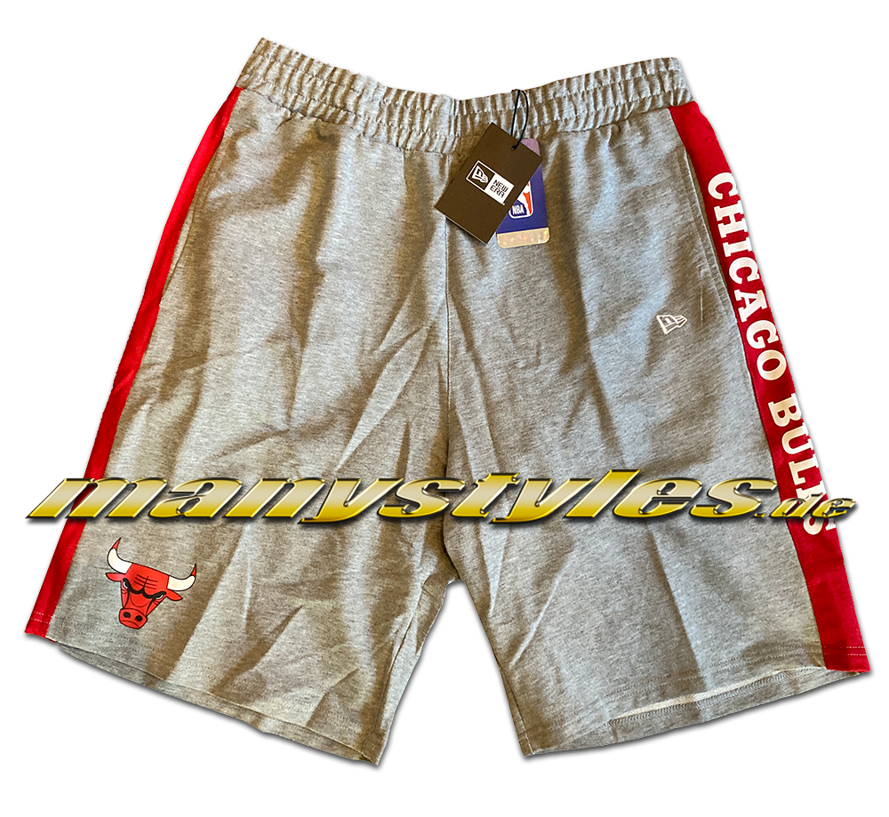 Chicago Bulls NBA Side Panel Shorts Heather Grey Red OTC von New Era