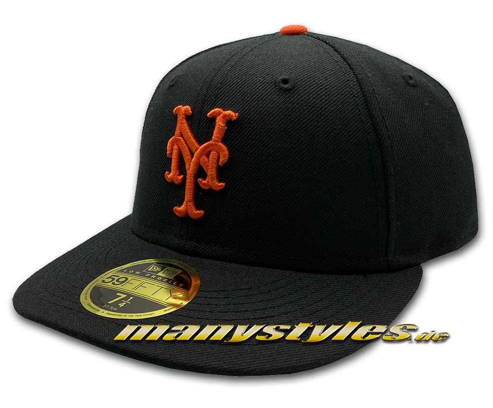 manystyles_exclusive_new_era_ny_yankees_mlb_59fifty_lp5950_cooperstown_hwc_authentic_cap_black_orange_otc NY METS MLB Authentic LowPro Low Crown LowProfile exclusive 59FIFTY Cap Game in Black Orange von New Era