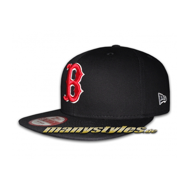 Boston Red Sox 9FIFTY New Era League Essential Basic Cotton Block Snapback Cap Navy Team Color