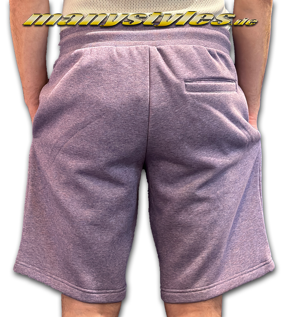 Starter Sweatshirt Fleece Suit Shorts Purple Melange Heather Backview