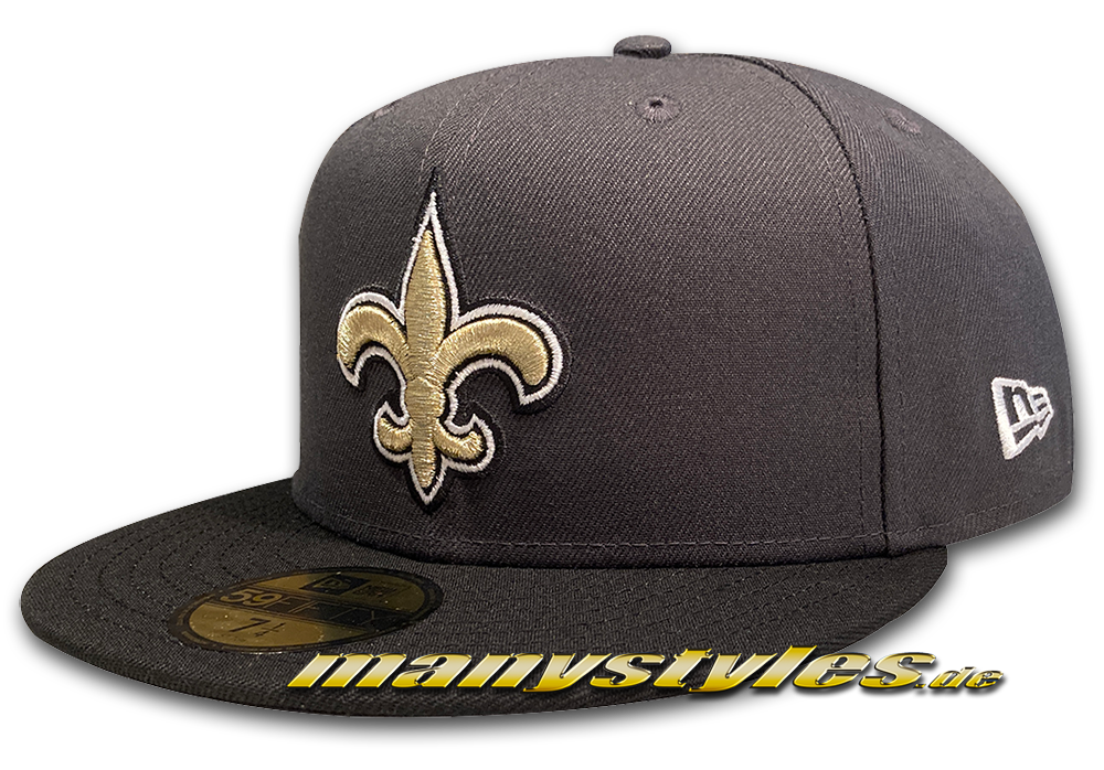 manystyles_de_new_orleans_saints_nfl_otc_new_era_59fifty_fitted_cap_graphite_gold New Orleans Saints NFL OTC 59FIFTY Cap Graphite Black Team Gold von New Era