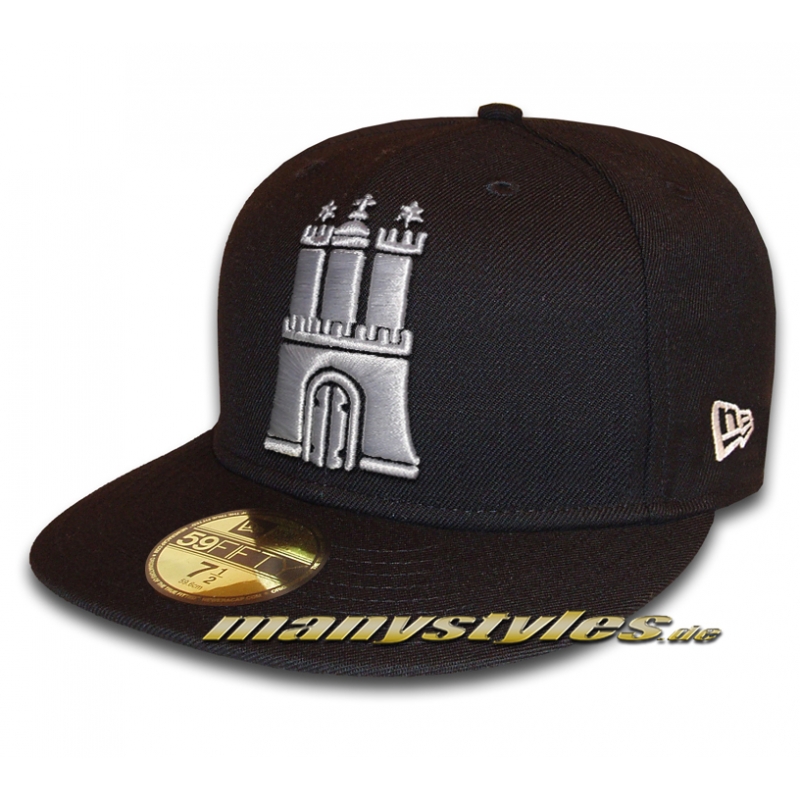 manystyles The Roots Hamburg Caps Hammaburg Crown exclusive 59FIFTY Fitted Cap Black White