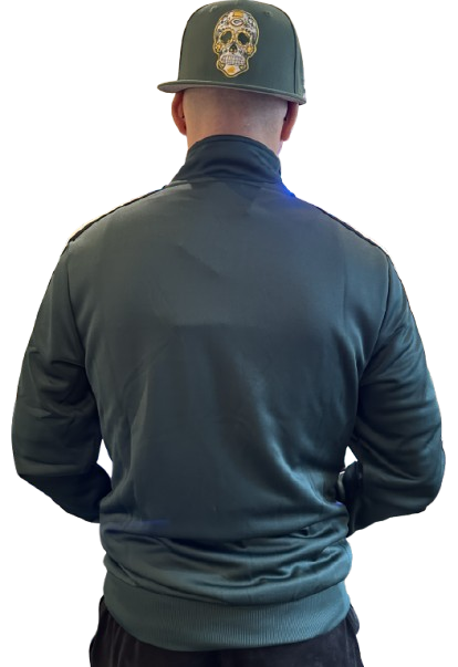 NE Track Jacket Dark Green White von New Era Backview