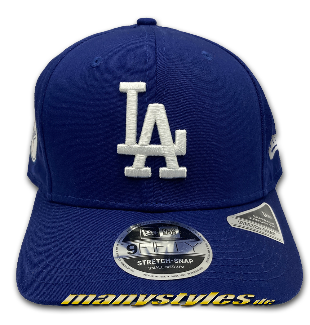 LA Dodgers MLB 9FIFTY League Essential Authentic SS Stretch Snapback Cap Royal White OTC Official Team Color von New Era