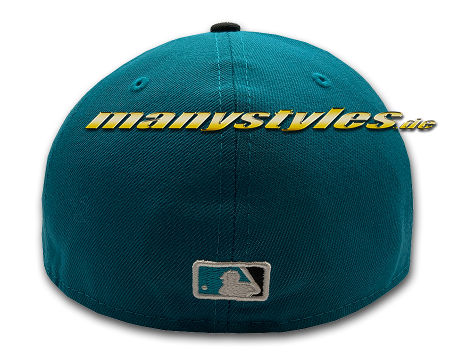 Philadelphia Phillies 59FIFTY MLB LowPro LowProfile Cap in Aqua Black White von New Era Backview