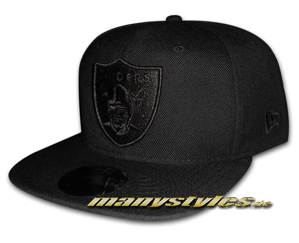 Oakland Raiders NFL 9FIFTY exclusive Snapback Cap Black on Black von New Era