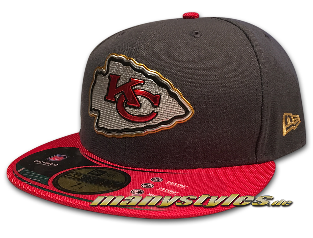 Kansas City Chiefs 59FIFTY NFL Gold Collectionon field Cap von New Era