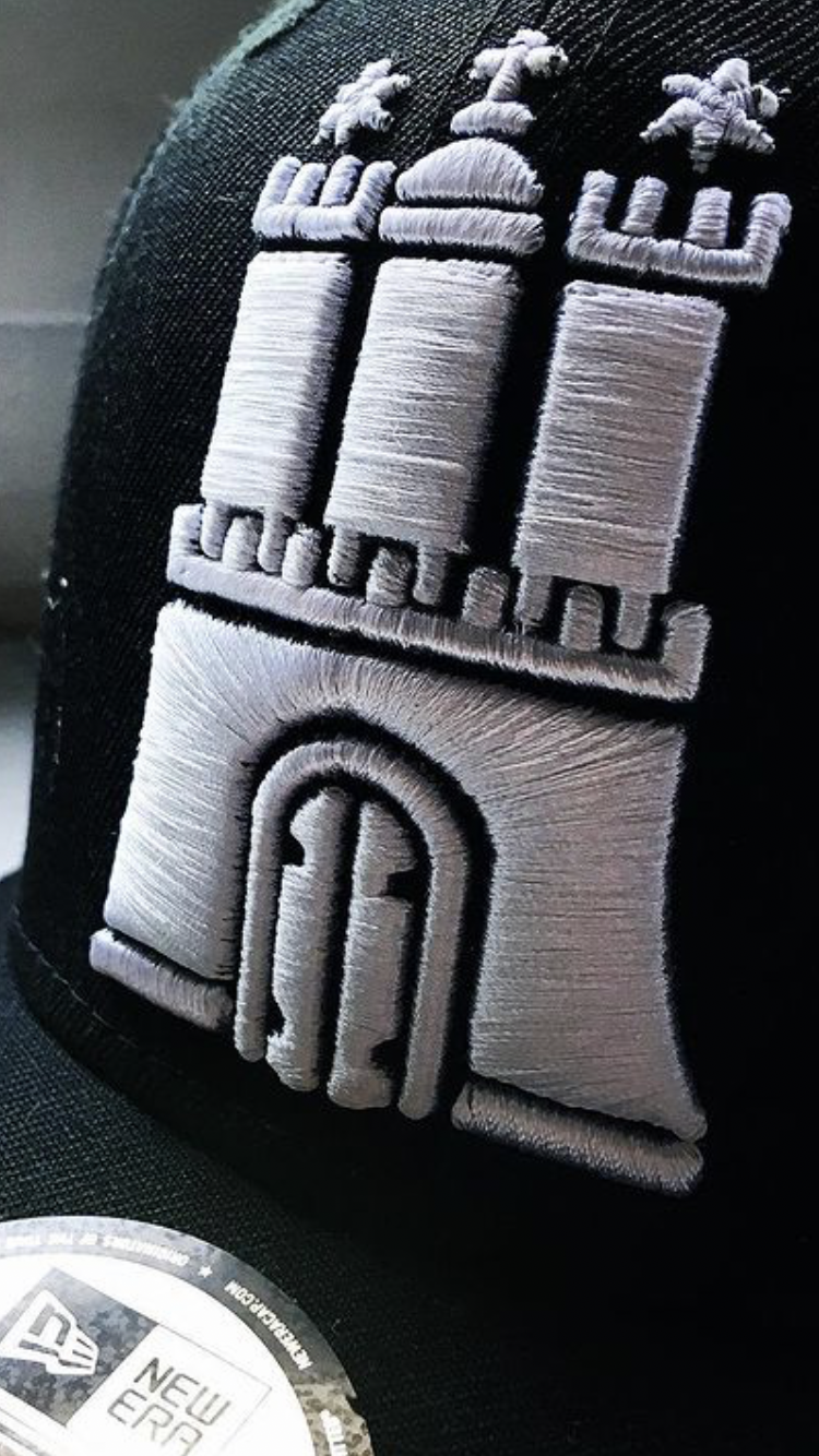 manystyles The Roots Hamburg Caps Hammaburg Crown exclusive 59FIFTY Fitted Cap Black White Alternate View
