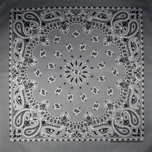 silver-grey manystyles USA Bandana Silver Grey
