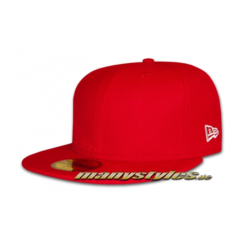 Blank New Era 59FIFTY Cap Scarlet Red - Clean Plain Caps without Logo 