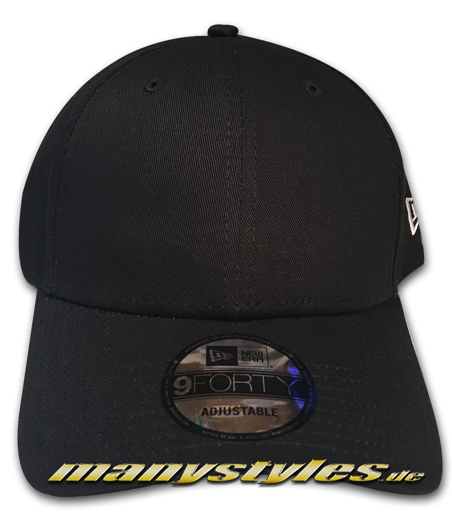manystyles_de_new_era_blank_9forty_curved_visor_adjustable_cap_ne_originals_essential_940_black NE Essentials Blank 9FORTY Adjustable Curved Visor Cap Black von New Era