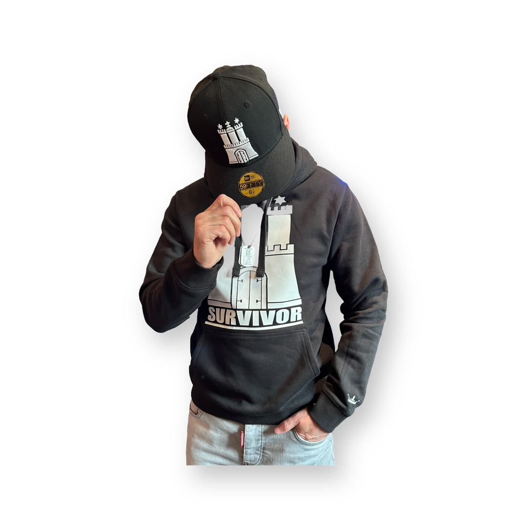 HH Hamburg Survivor exclusive Hammaburg Hooded Sweatshirt Kapuzenpullovervin Black White