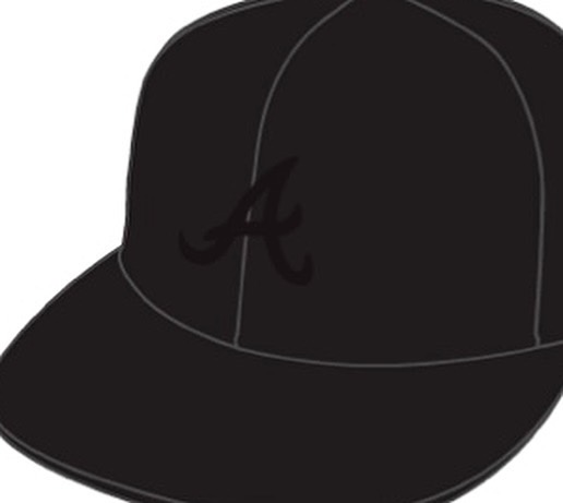 Atlanta Braves 59FIFTY MLB Exclusive LowPro Cap Triple Black Black on Black von New Era