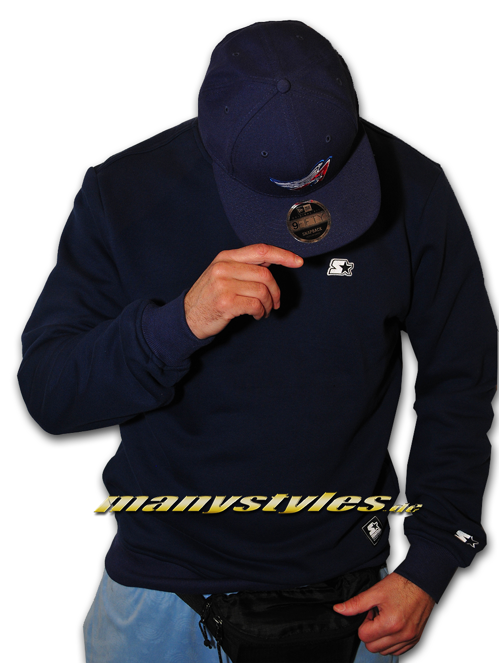 manystyles Starter Crewneck Sweatshirt Navy