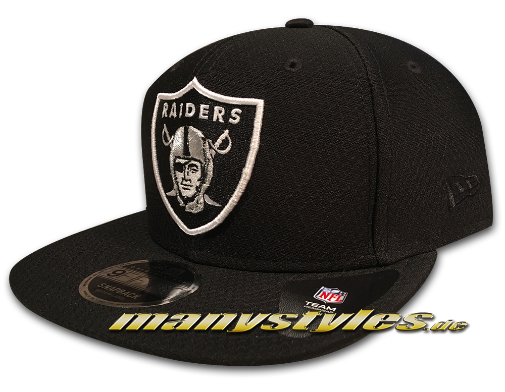 Oakland Raiders 9FIFTY NFL Diamond Era DryEra Tech 950 Snapback Cap Black Original Team Color OTC von New Era