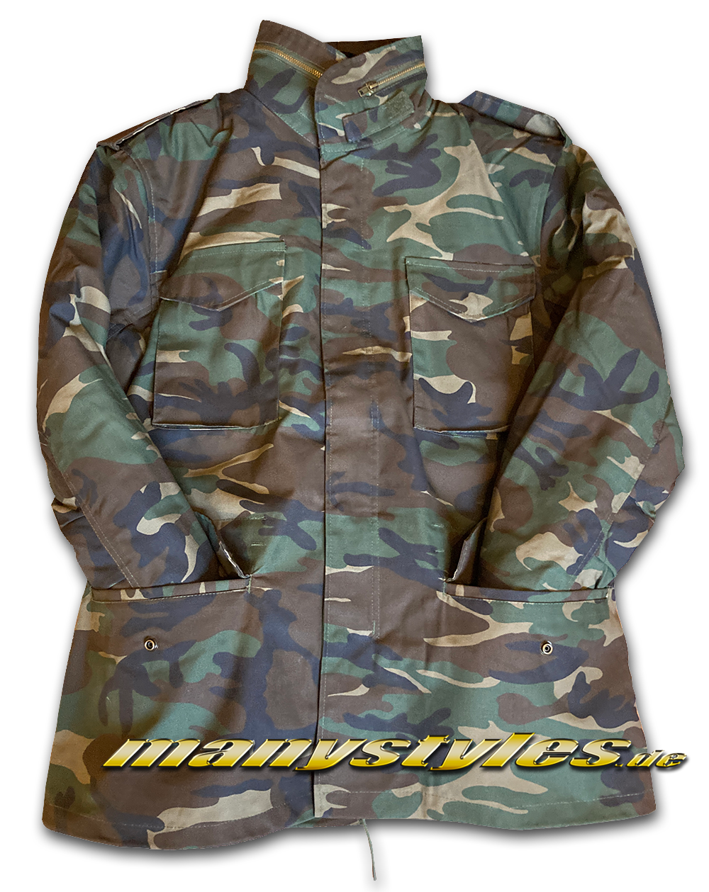 Brandit M65 Army Parka Jacket Woodland Camouflage