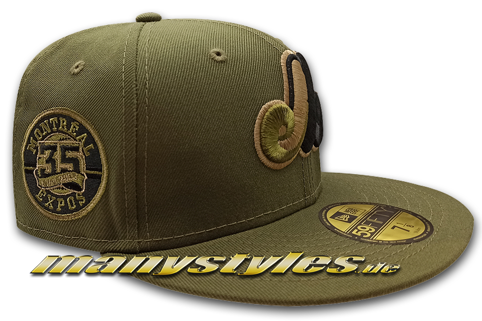 Montreal Expos MLB 59FIFTY manyStyles exclusive AN35 Olive Woodland Camouflage von New Era Alternate