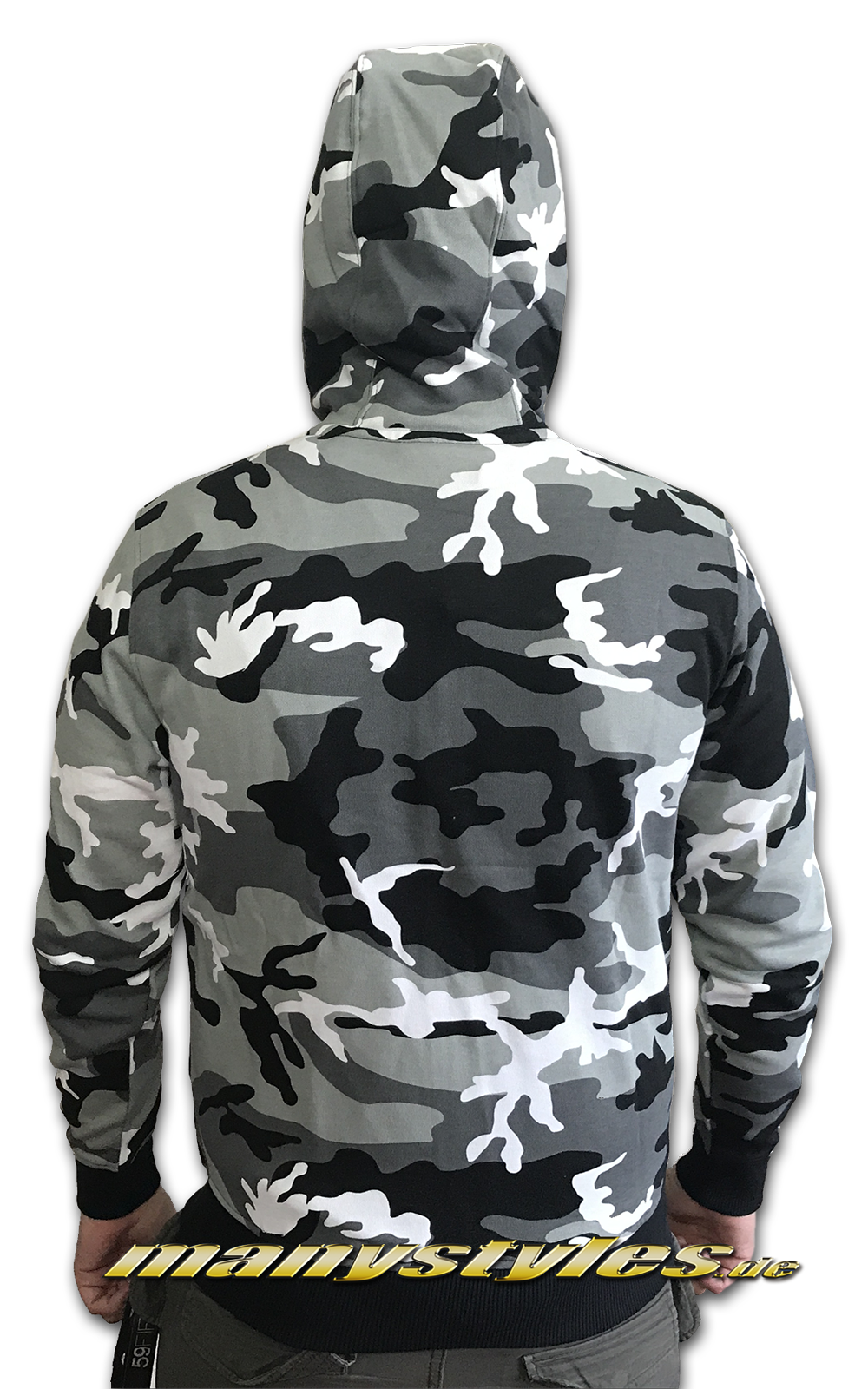 NY Yankees MLB Team App FZ Hoody Hooded Kapuzen Sweater Urban Camo White Grey Black von New Era Back
