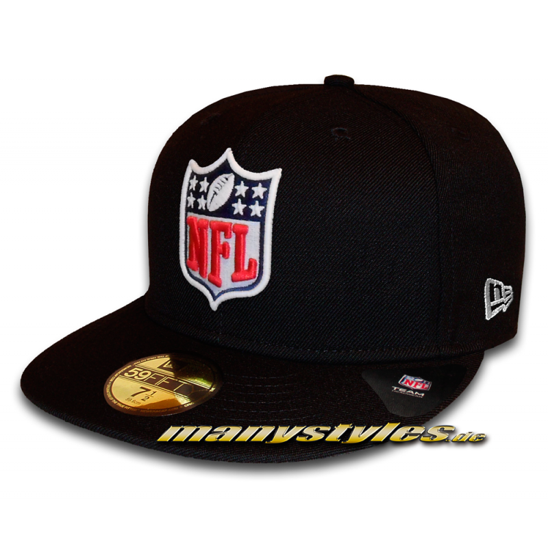 NFL Shield Logo GITD (Glow in the Dark) 59Fifty Black White Cap von New Era