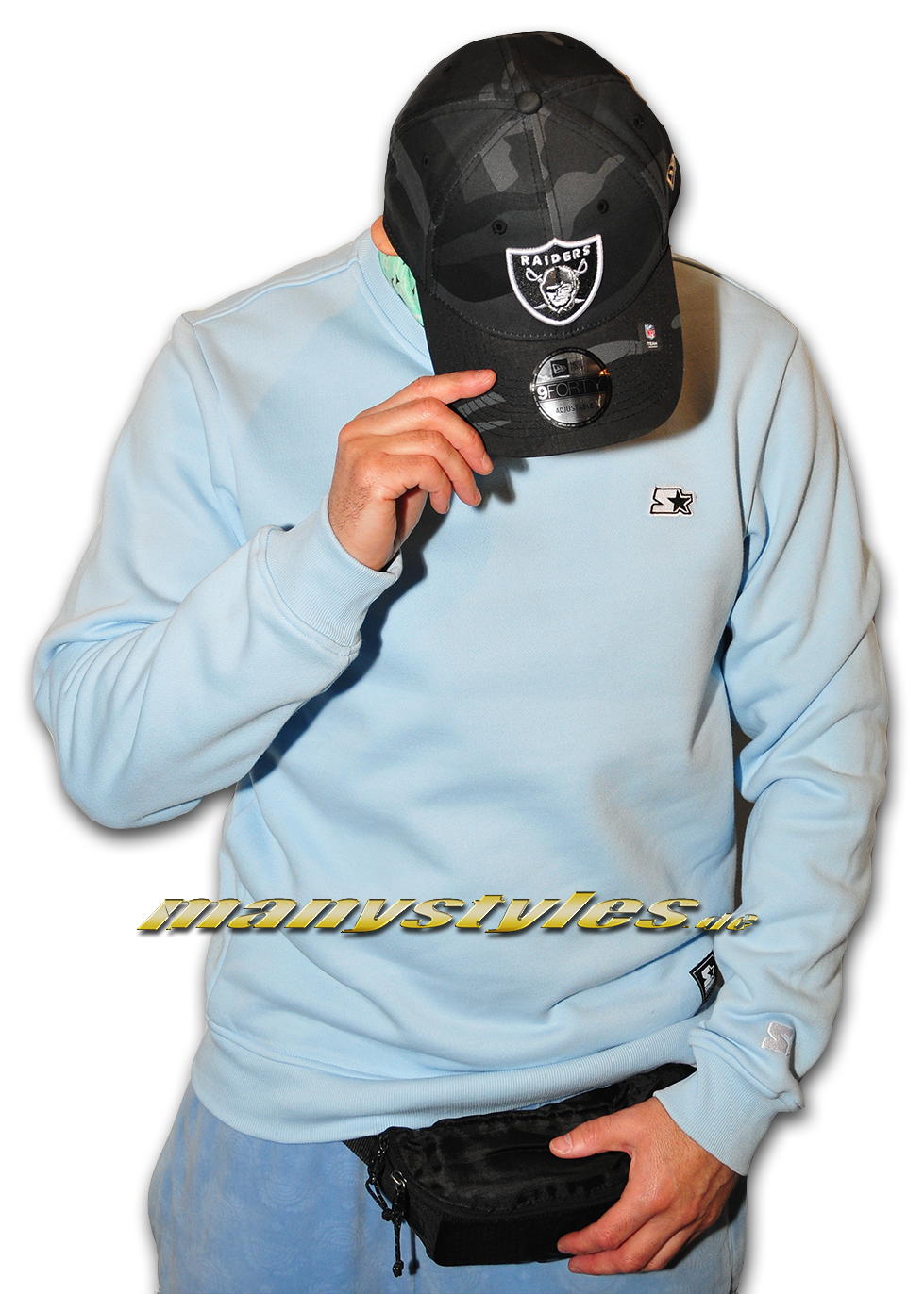manystyles_starter_crewneck_sweatshirt_horizonblue manystyle Starter Crewneck Sweatshirt Horizon Blue
