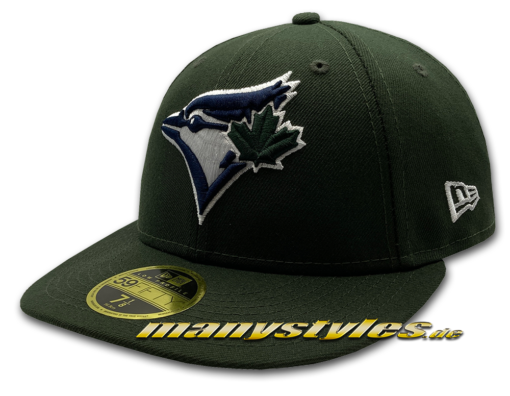 manystyles_exclusive_new_era_toronto_blue_jays_mlb_59fifty_lp5950_cap_darw_seaweed_white Toronto Blue Jays MLB Cooperstown 59FIFTY exclusive Low Profile Fitted Cap in Dark Seaweed Green White von New Era Front